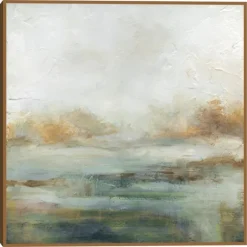 Kirkland's Home Canvas Art-A Quiet Place Gold Framed Canvas Art Print