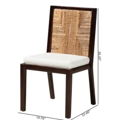 Kirkland's Home Dining Chairs-Abaca And Mahogany Armless Dining Chair