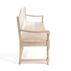 Kirkland's Home Benches & Ottomans-Abby Whitewashed Wood Bench