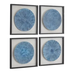 Kirkland's Home Wall Plaques-Abstract Coastal 4-Pc. Framed Print Set