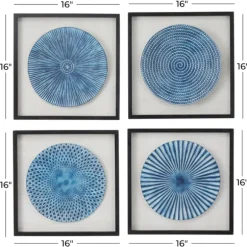 Kirkland's Home Wall Plaques-Abstract Coastal 4-Pc. Framed Print Set