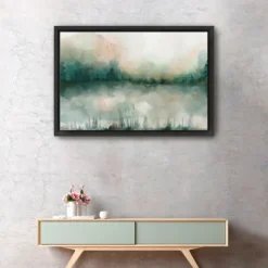 Kirkland's Home Framed Art-Abstract Foggy Marsh Framed Wall Art