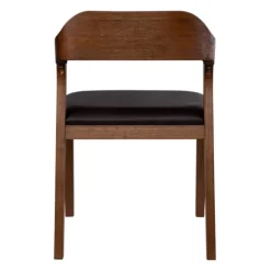 Kirkland's Home Dining Chairs-Acacia Wood And Faux Leather Dining Chair