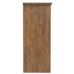 Kirkland's Home Entryway Furniture-Acacia Wood X Back Storage Shoe Cubbie