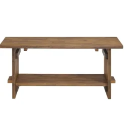 Kirkland's Home Benches & Ottomans-Aged Brown Acacia Wood Board Bench