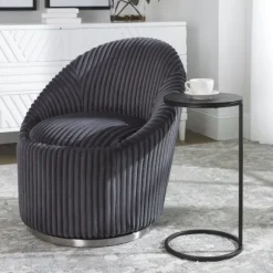 Kirkland's Home Accent & End Tables-Aged Metal Frame Slab Top Accent Table