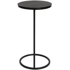 Kirkland's Home Accent & End Tables-Aged Metal Frame Slab Top Accent Table