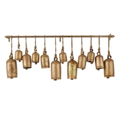 Kirkland's Home Decorative Accents-Aged Round Bells Wall Plaque