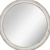 Kirkland's Home Decorative Mirrors-Aged Wood Round Mirror