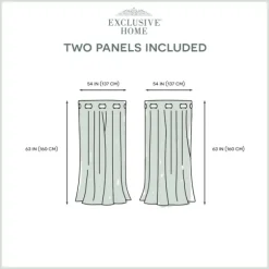Kirkland's Home Curtains & Drapes-Alabaster Blackout 2-Pc. Curtain Panel Set, 63 In.