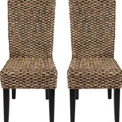 Kirkland's Home Dining Chairs-Alana Water Hyacinth Parson Chairs, Set Of 2