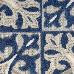 Kirkland's Home Outdoor Rugs-Aloha Blue Geometric Indoor/Outdoor Area Rug, 6X9