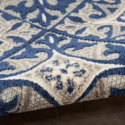 Kirkland's Home Outdoor Rugs-Aloha Blue Geometric Indoor/Outdoor Area Rug, 6X9