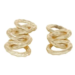 Kirkland's Home Statues & Figurines-Aluminum Chain Link Sculptures, Set Of 2