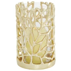 Kirkland's Home Candle Holders-Aluminum Coral Hurricane, 8 In.