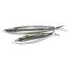 Kirkland's Home Decorative Trays-Aluminum Metallic Fish Trays, Set Of 2