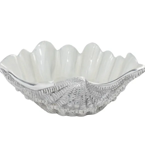 Kirkland's Home Decorative Bowls & Jars-Aluminum Seashell Bowl