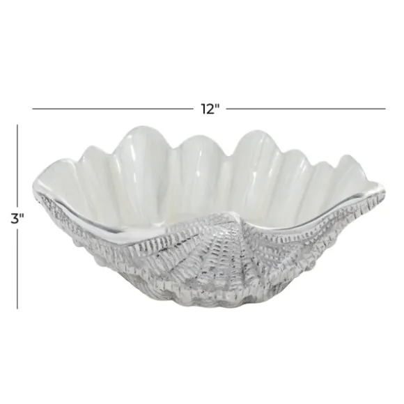 Kirkland's Home Decorative Bowls & Jars-Aluminum Seashell Bowl