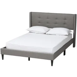 Kirkland's Home Beds & Headboards-Amala Button Tufted Queen Bed Frame