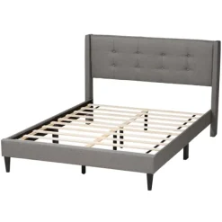 Kirkland's Home Beds & Headboards-Amala Button Tufted Queen Bed Frame