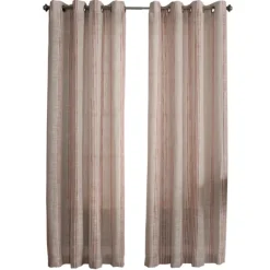 Kirkland's Home Curtains & Drapes-Amber Stripe Single Curtain Panel, 84 In.