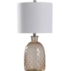 Kirkland's Home Table Lamps-Amber Tinted Glass Jar Table Lamp