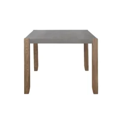 Kirkland's Home Dining Tables-Amber Wood Faux Concrete Top Dining Table