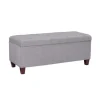 Kirkland's Home Entryway Furniture-Amelia Tufted Shoe Storage Ottoman Bench