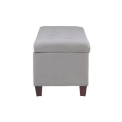 Kirkland's Home Entryway Furniture-Amelia Tufted Shoe Storage Ottoman Bench