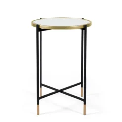 Kirkland's Home Accent & End Tables-Anastasia Mirrored Metal Accent Tables, Set Of 3