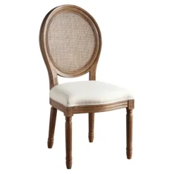 Kirkland's Home Dining Chairs-And Brown Cane Oval Back Dining Chair