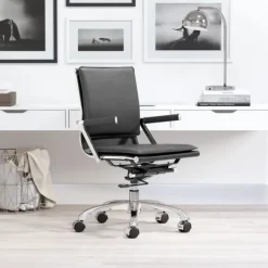 Kirkland's Home Office Furniture-And Chrome Ergonomic Office Chair