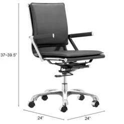 Kirkland's Home Office Furniture-And Chrome Ergonomic Office Chair