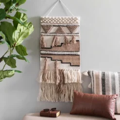 Kirkland's Home Wall Plaques-And Cream Macrame Wall Hanging