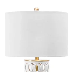 Kirkland's Home Table Lamps-And Gold Cut-Out Ovals Table Lamp