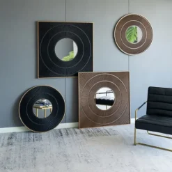 Kirkland's Home Decorative Mirrors-And Gold Double Ribbed Wall Mirror