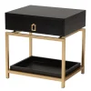 Kirkland's Home Nightstands-And Gold 1-Drawer Nightstand