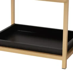 Kirkland's Home Nightstands-And Gold 1-Drawer Nightstand