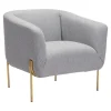 Kirkland's Home Accent Chairs-And Gold Rounded Back Accent Chair
