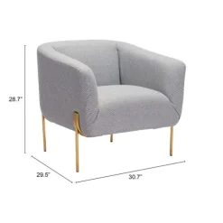 Kirkland's Home Accent Chairs-And Gold Rounded Back Accent Chair