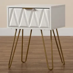 Kirkland's Home Accent & End Tables-And Gold Single Drawer Accent Table