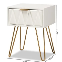 Kirkland's Home Accent & End Tables-And Gold Single Drawer Accent Table