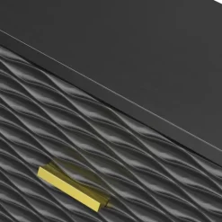 Kirkland's Home Nightstands-And Gold Wave Nightstand