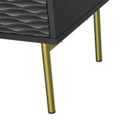 Kirkland's Home Nightstands-And Gold Wave Nightstand