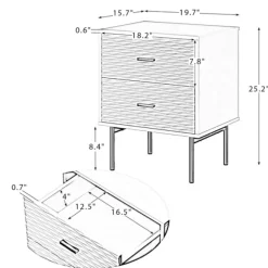 Kirkland's Home Nightstands-And Gold Wave Nightstand