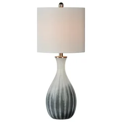 Kirkland's Home Table Lamps-And Gray Textured Table Lamps, Set Of 2