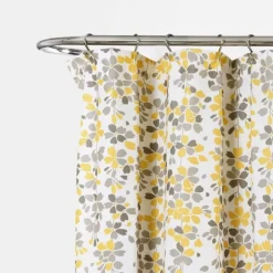 Kirkland's Home Shower Curtains-And Gray Weeping Flower Shower Curtain
