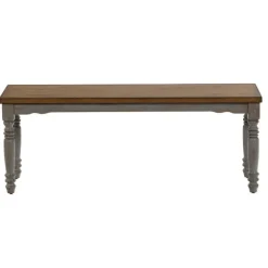 Kirkland's Home Dining Chairs-And Gray Wooden Dining Bench