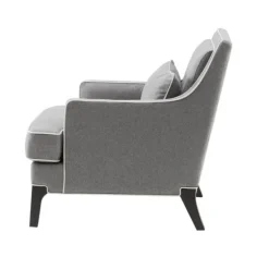 Kirkland's Home Accent Chairs-And Ivory Trim Upholstered Armchair