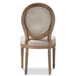 Kirkland's Home Dining Chairs-And Natural Cane Oval Back Dining Chair